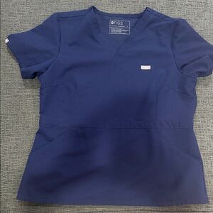 Figs Navy Blue Scrub Top